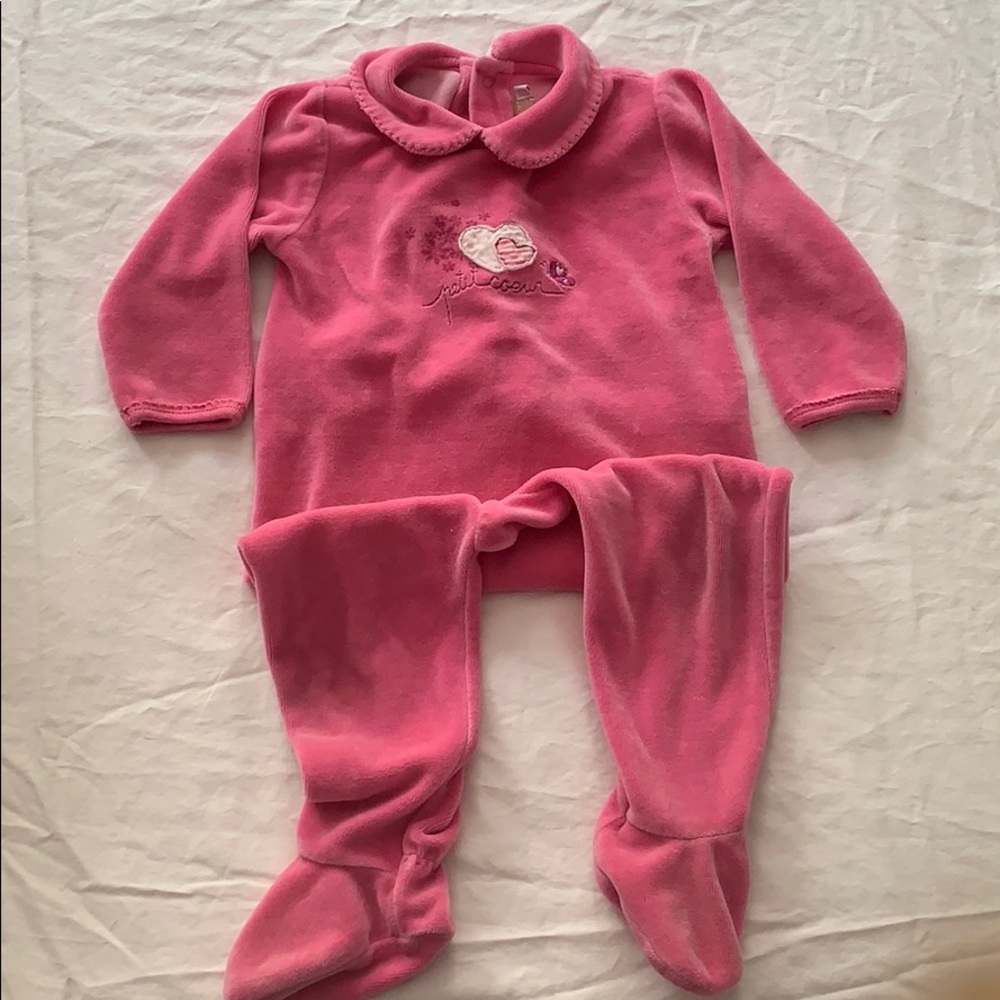 Footie velour pj’s from France